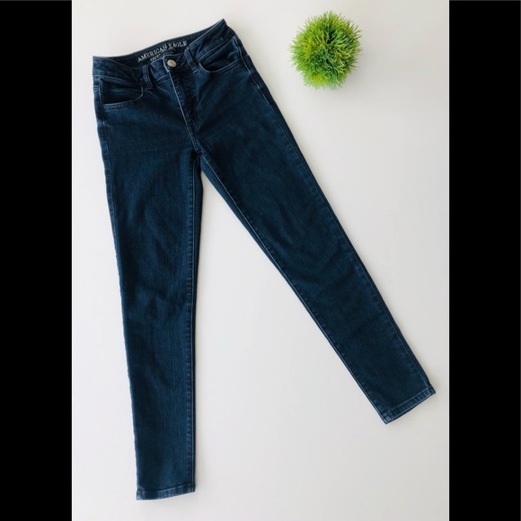 American Eagle hi-rise jegging dark wash 00 short - Picture 2 of 5